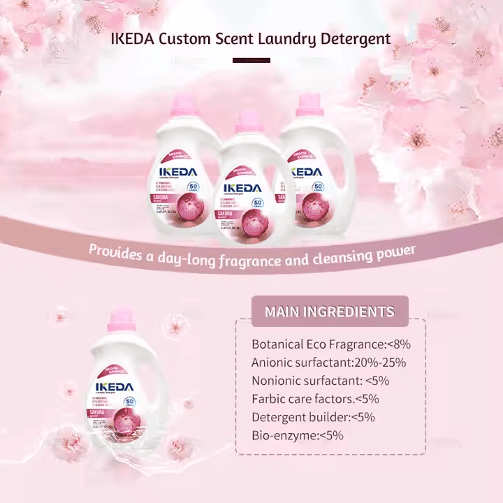 Eco Friendly Laundry Detergent Liquid Wholesale Bulk IKEDA Like Downy - Image 3