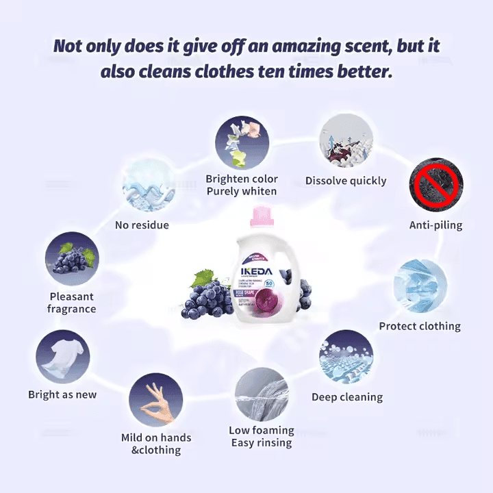 Eco Friendly Laundry Detergent Liquid Wholesale Bulk IKEDA Like Downy - Image 4