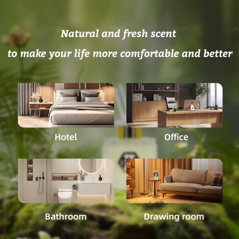 IKEDA Reed Diffuser Refill Oil with Replacement Reed Sticks | Bouquet with Crimson Rose and Vanilla Notes - Image 2