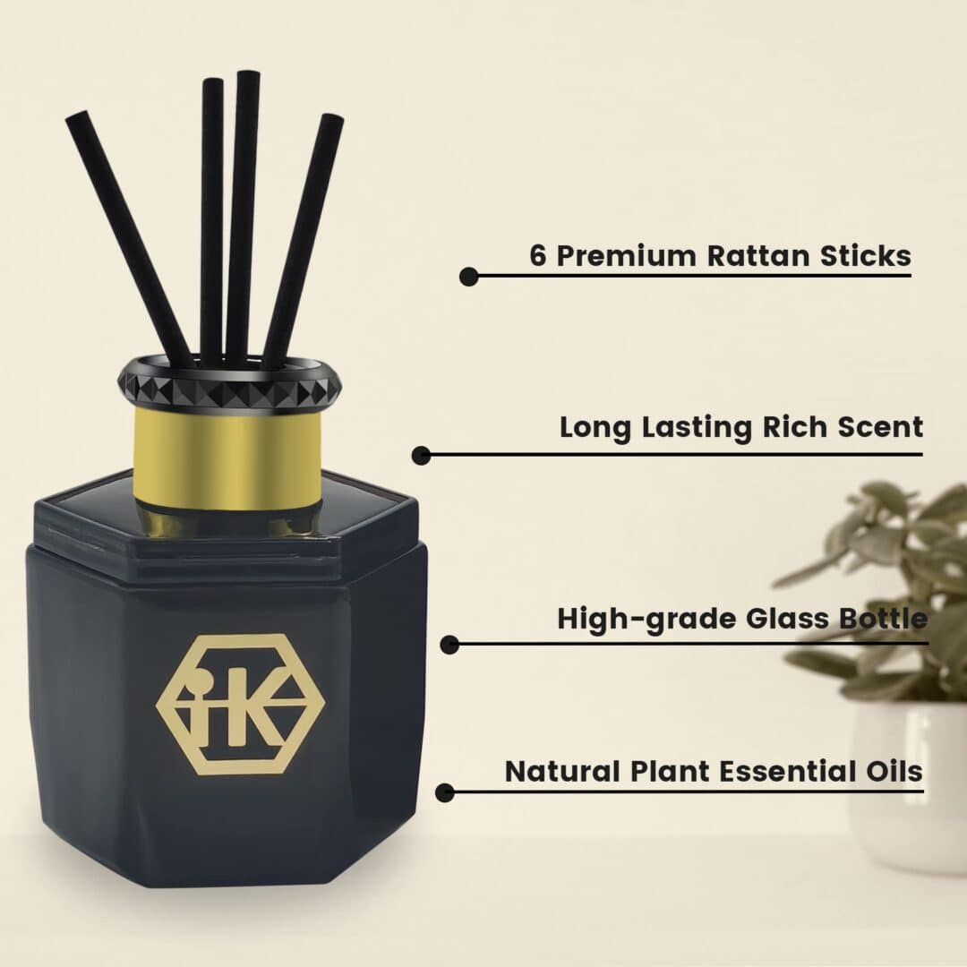 IKEDA Reed Diffuser Set Scent Diffuser - Reed Diffusers for Home with Long Lasting Fragrance Made in China - Image 4
