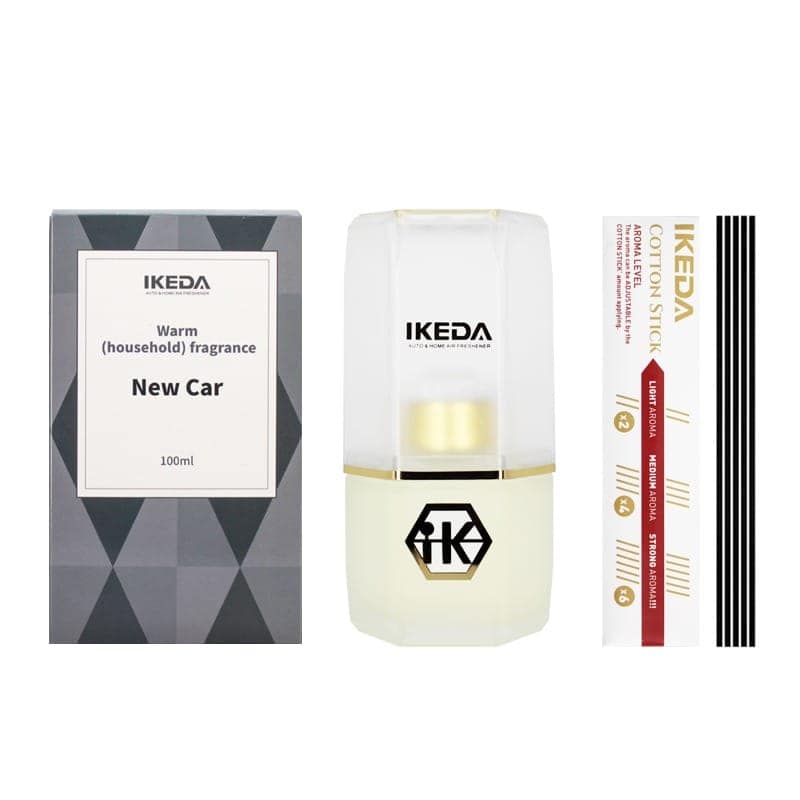 IKEDA Reed Diffuser Refill Oil with Replacement Reed Sticks | Bouquet with Crimson Rose and Vanilla Notes