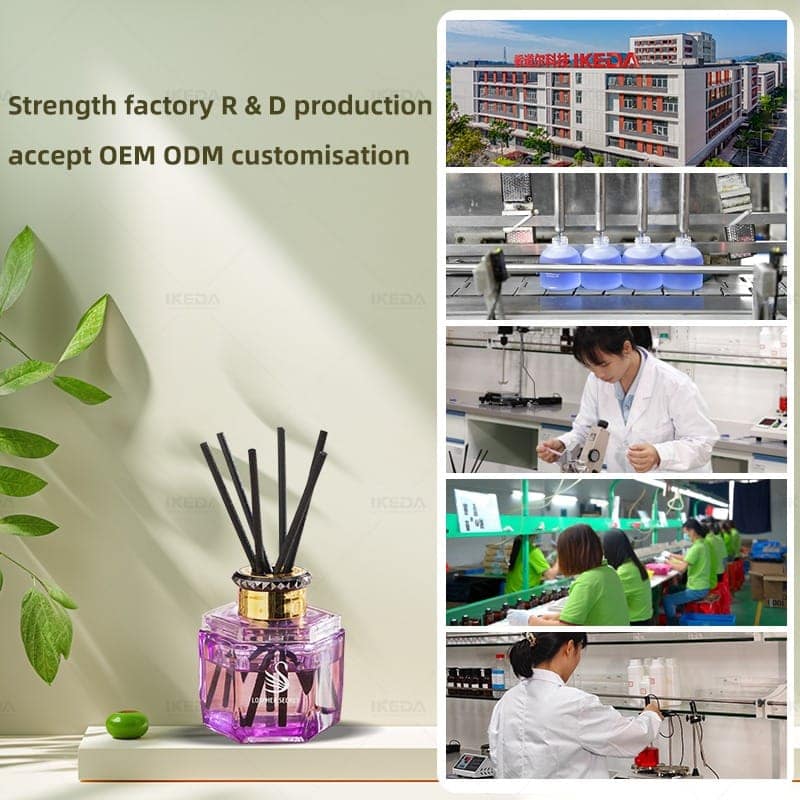 IKEDA Reed Diffuser Refill Oil with Replacement Reed Sticks | Bouquet with Crimson Rose and Vanilla Notes - Image 3